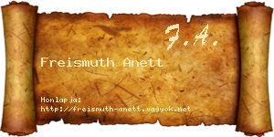 Freismuth Anett névjegykártya