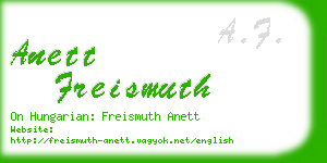anett freismuth business card